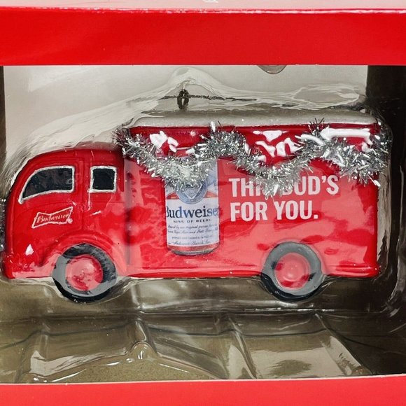 Budweiser Delivery Truck Kurt S. Adler Christmas Holiday Tree Ornament Gift - Picture 2 of 14
